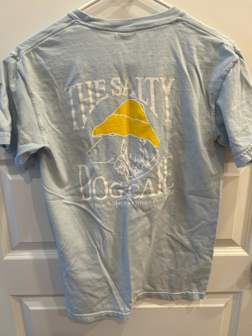 Light Blue Pocket Tee The Salty Dog Short Sleeve Shirt - Picture 2 of 4